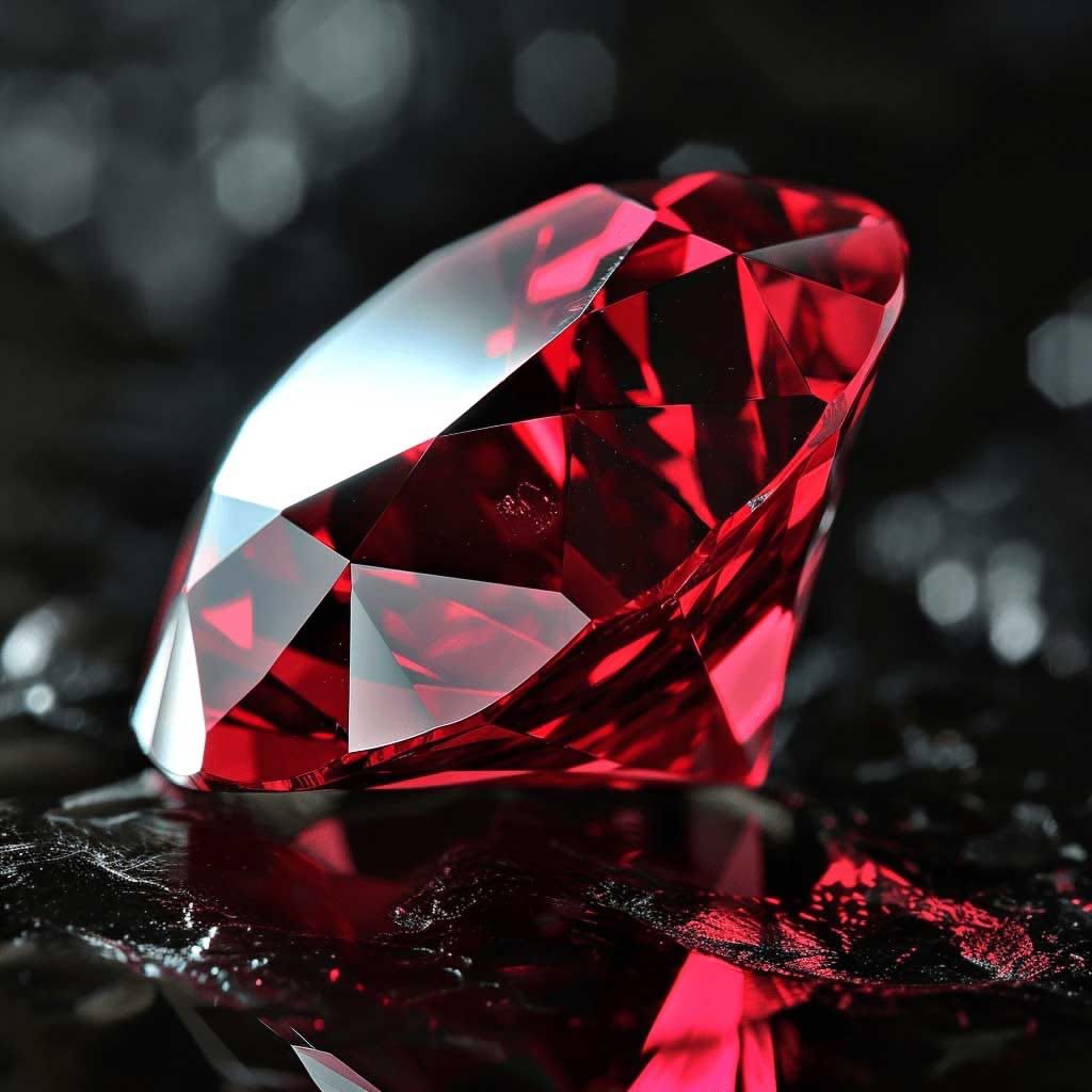 Burmese pigeon-blood ruby gemstone